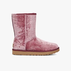 Ugg Classic Short II Velvet Stövlar Dam Vita/Rosa (378906AUG)